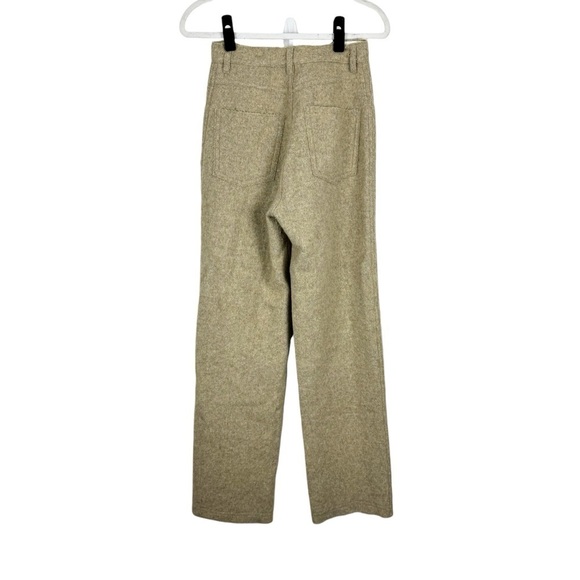 Nanushka Drew Wool Flared Trousers Pants in Pebble Tan Size Small - Picture 4 of 8